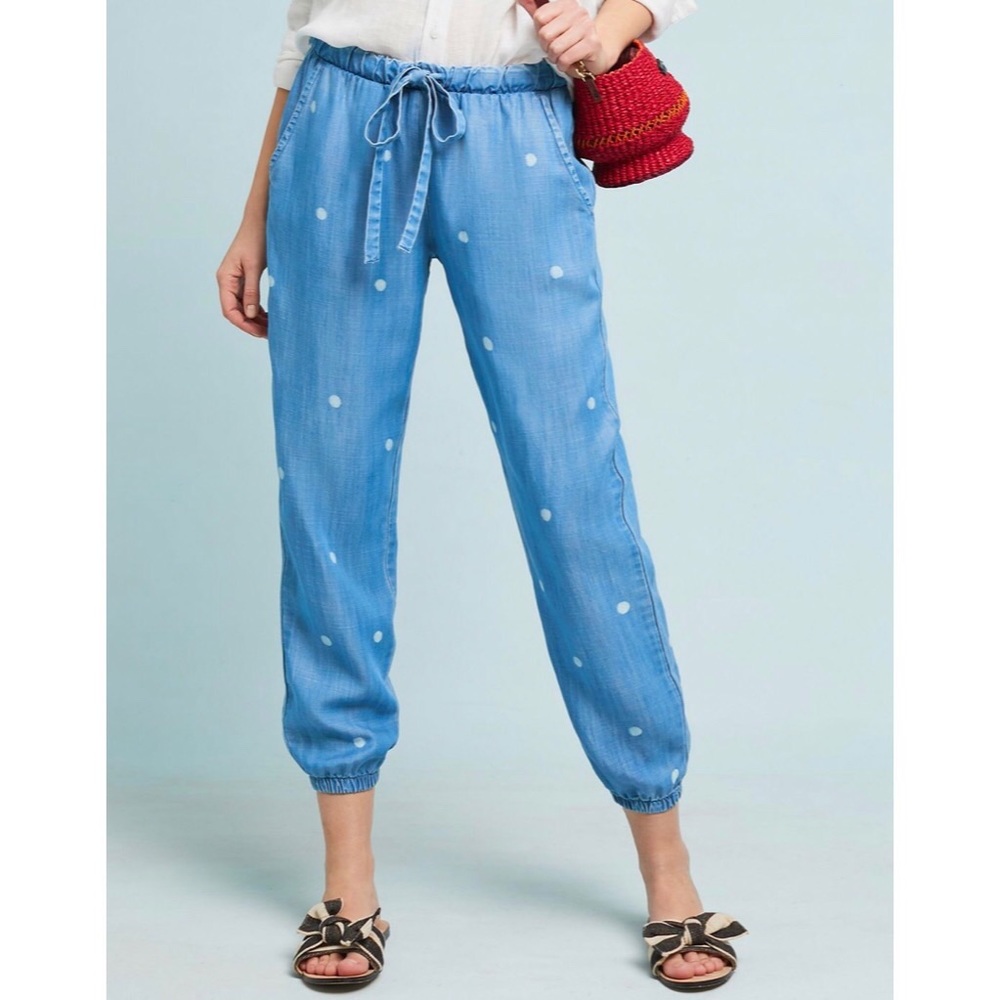 Cloth & Stone polka dot denim joggers